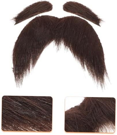 BESPORTBLE 1Set Old Man Fake Mustache and Eyebrows for Halloween