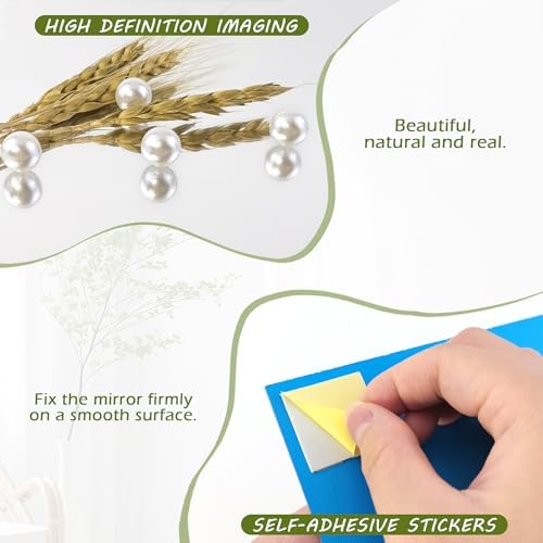 Quacc 4PCS 8x8 Inch Frameless Acrylic Mirrors