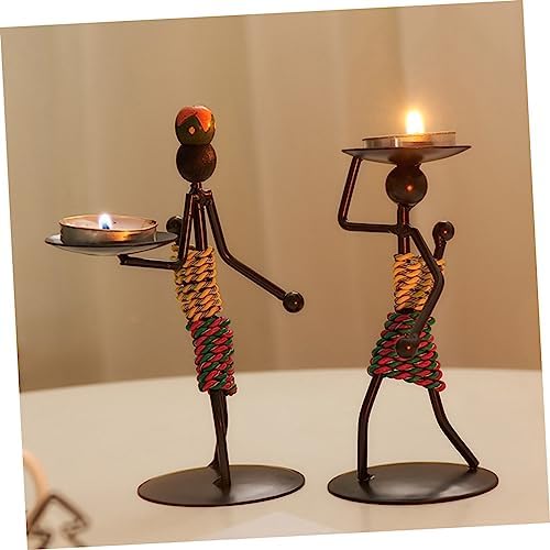 PRETYZOOM 3-Pack Gothic Candlestick Retro Decor