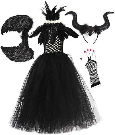 IBTOM CASTLE Witch Costume for Girls Kids 2pcs Halloween Dress Set