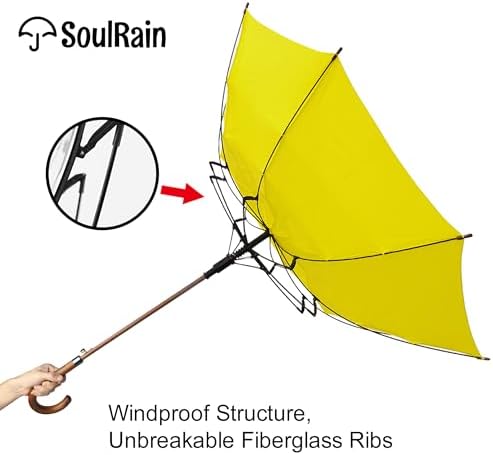 SoulRain 48 Arc Classic Wood Handle Umbrella