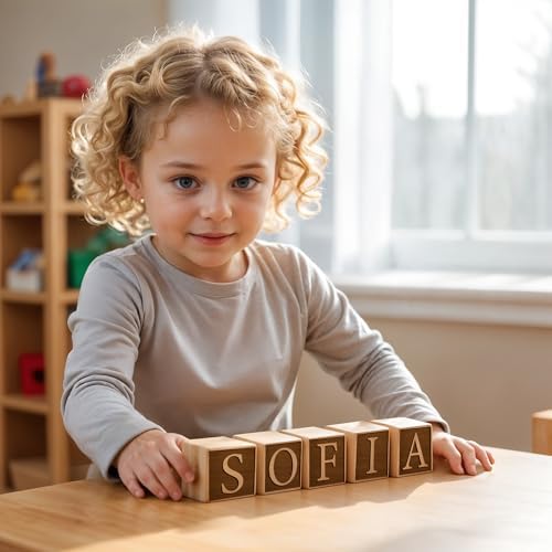 Custom Name Wooden Blocks for Nursery Room
