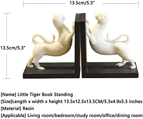 ZJDYDY Animal Bookend White Resin Desktop Decoration