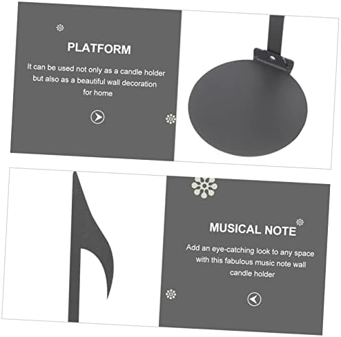 Zerodeko Wall Mount Candle Holders Music Note Decor