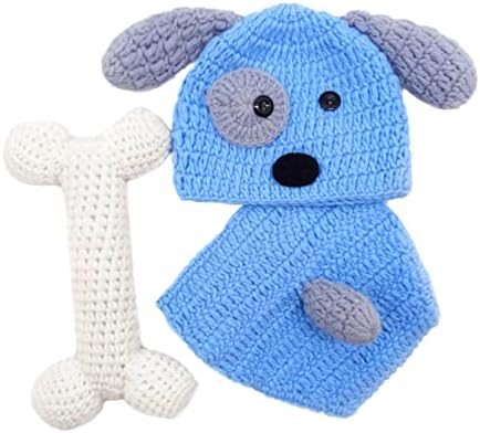 PACKOVE Infant Knitted Costume Set for Newborn and Puppy Modeling 1