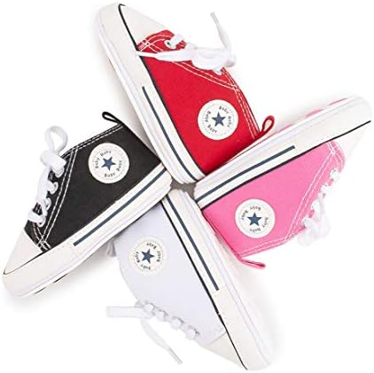 KIDSUN Soft Sole Canvas Sneakers for Newborns and Toddlers