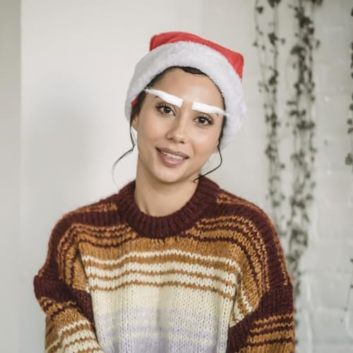 TUESMEILL 2pairs Self Adhesive Santa Eyebrows