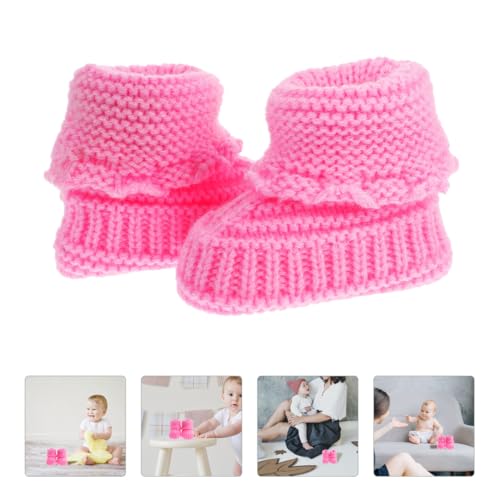 EXCEART Handmade Baby Knitting Shoes 0-6 Months