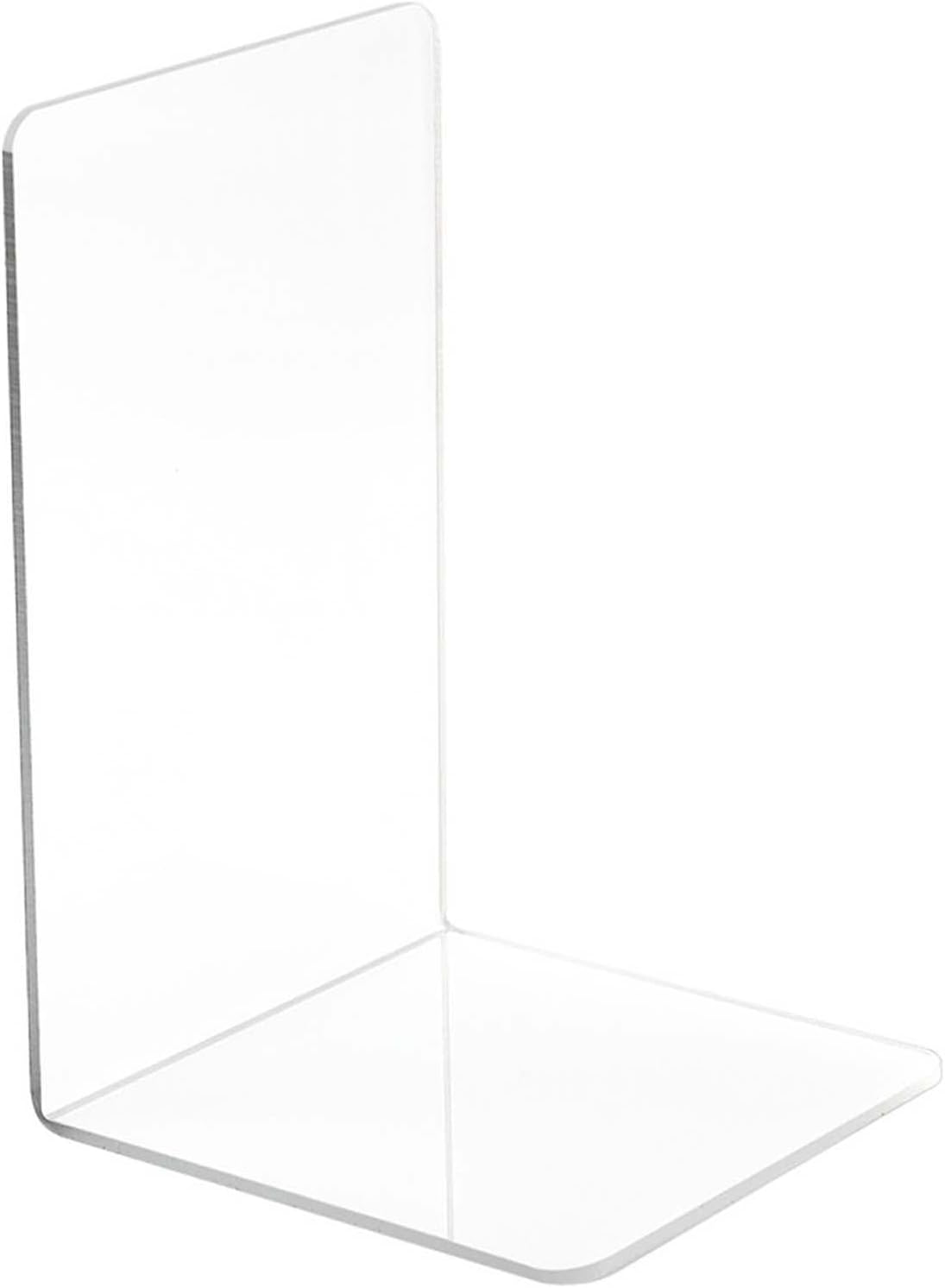 Acrylic Bookends Holder Organizer Non-Skid Book Stand 1