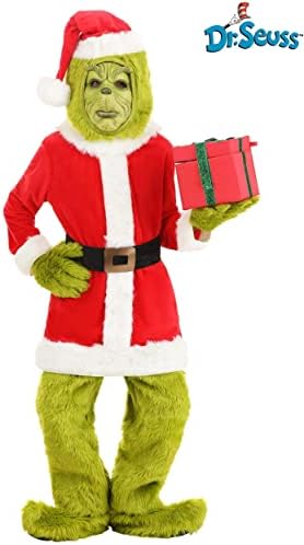 Elope The Grinch Santa Open Face Costume for Kids 1
