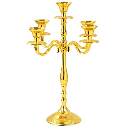 Candelabra Brass Plated Candlestick Holder 38 Inches Tall