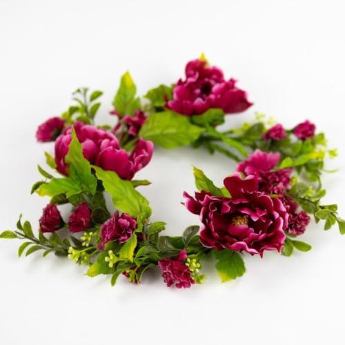 A Cheerful Giver Candle Ring Pink Peony Bloom 1