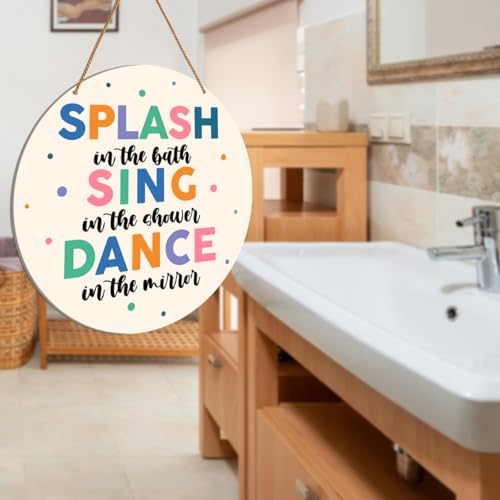 HSNBT Kids Boho Bathroom Wall Decor Sign