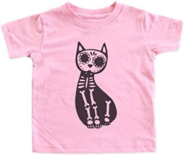 Cat Skeleton Halloween Costume Tee Shirt for Baby
