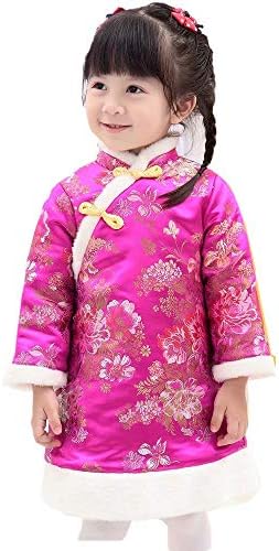 Baby Girls Qipao Dress Traditional Chinese Cheongsam Costume for New Year