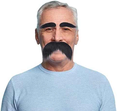 Koonfan Fake Mustache and Eyebrows Set