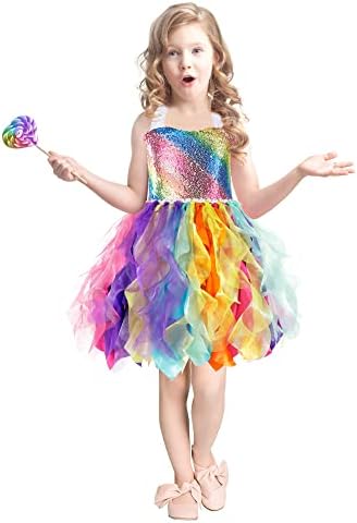 Suppromo Sparkly Sequin Tutu Dress for Girls 1