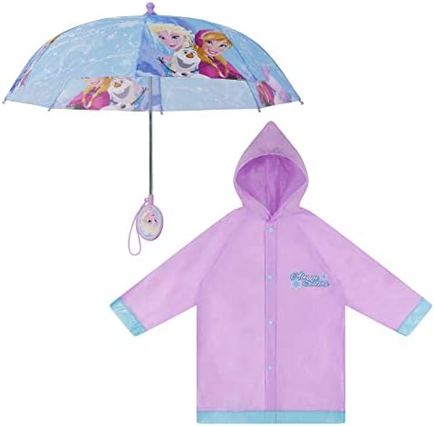 Disney Frozen Girls Umbrella and Slicker Set Ages 4-7