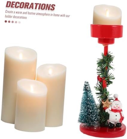 Snowman Candle Holder Christmas Decor for Tree and House