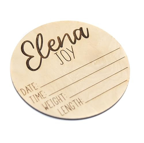 Wooden Baby Birth Announcement Sign 6 Inch