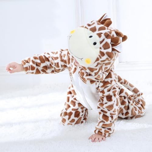 TONWHAR Baby Tiger Dinosaur Costume Hooded Romper for Kids