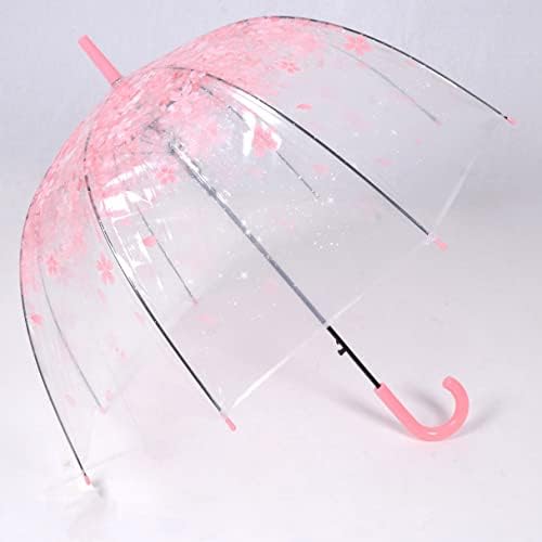 Cherry Blossom Transparent Bubble Umbrella for Kids Adults