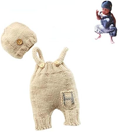 CUTEBBPHOTO Newborn Baby Photo Knit Outfit Set