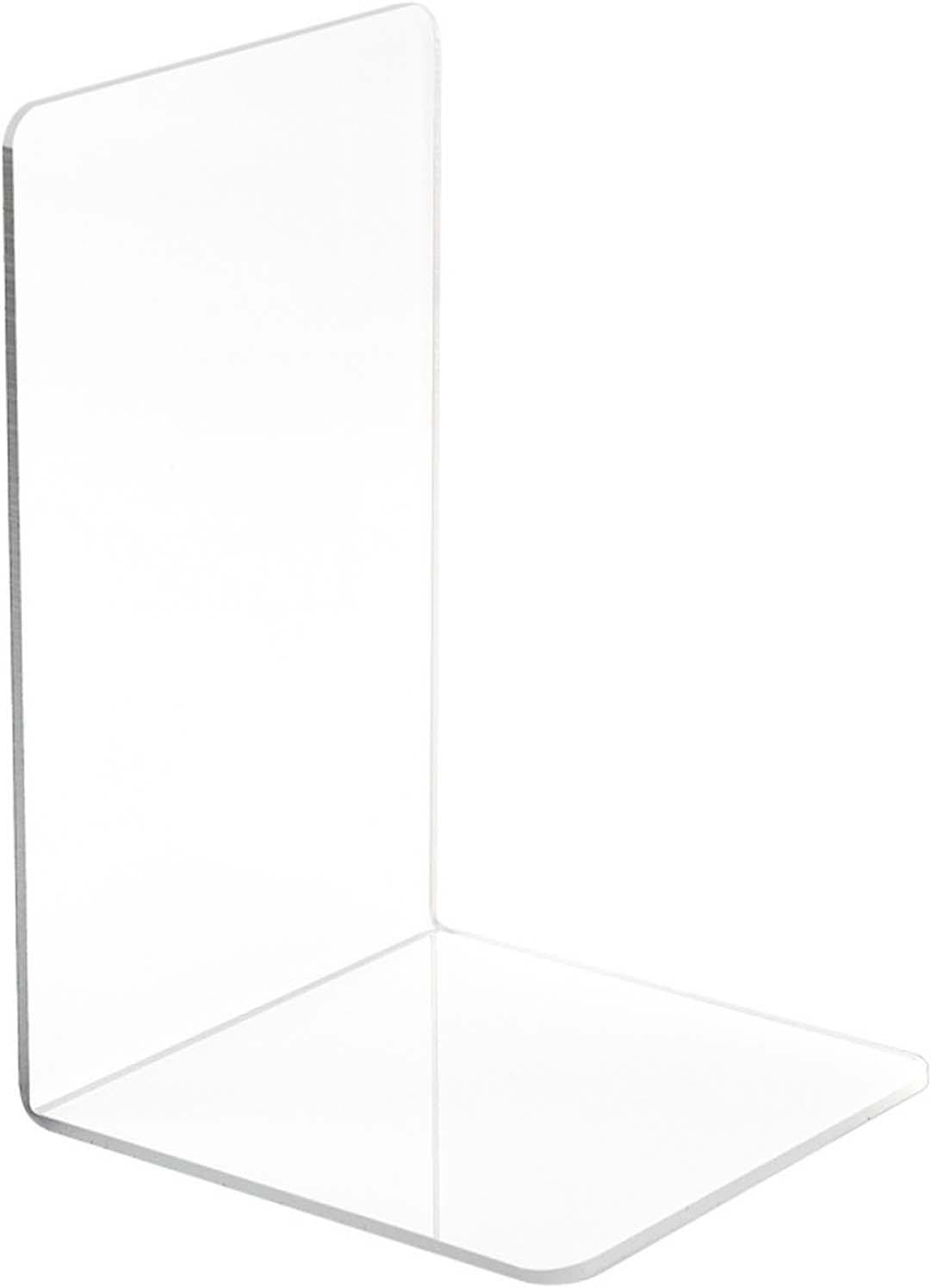 Acrylic Bookends Holder Organizer Non-Skid Book Stand 1