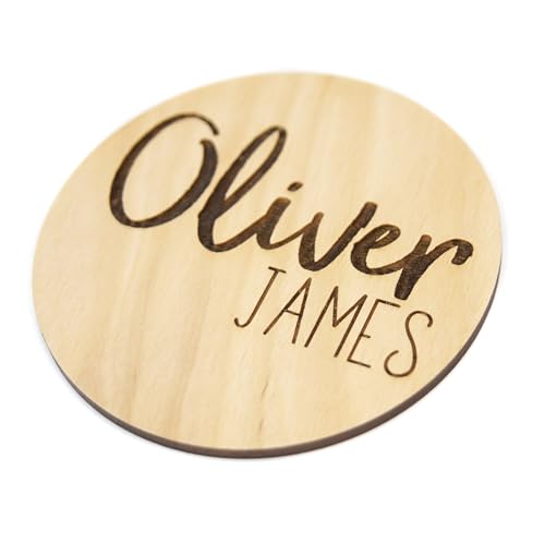 Newborn Announcement Sign - Personalized Wood Birth Name Sign for Hospital