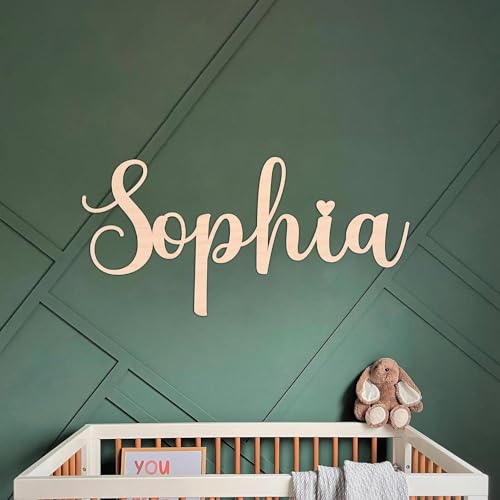 Custom Wood Name Sign - 13 Inch Thick Boho Style