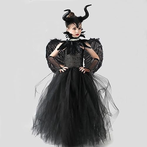 IBTOM CASTLE Witch Costume for Girls Kids 2pcs Halloween Dress Set