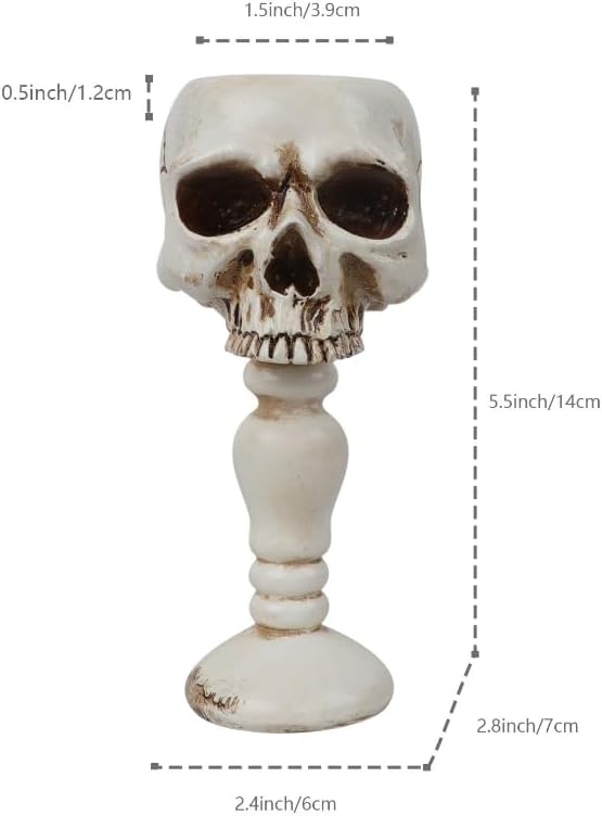 Holiberty Gothic Halloween Skull Candle Holder 1