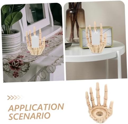 VOSAREA Gothic Skeleton Hand Candle Holder