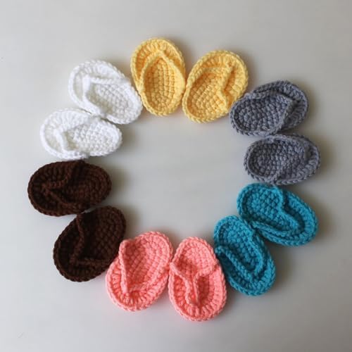 Handmade Crochet Baby Girl Sandals Flip Flops Booties for 3-6 Months