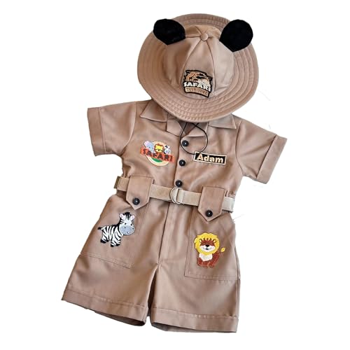 Personalized Safari Explorer Costume for Toddler - Brown 3T