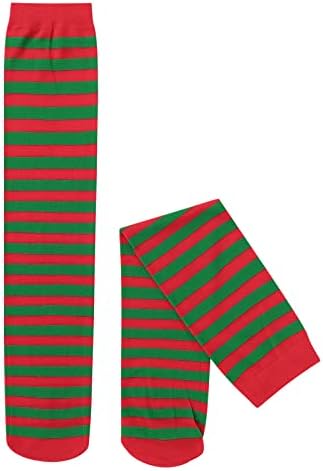 IMEKIS Girls Christmas Elf Costume with Hat and Stockings