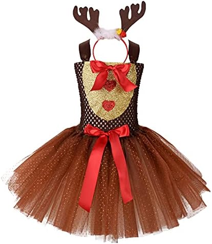 ODIZLI Toddler Santa Reindeer Christmas Costume with Headband