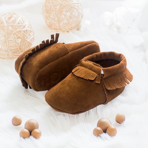 CENCIRILY Baby Fringe Moccasin Slipper with Tassel