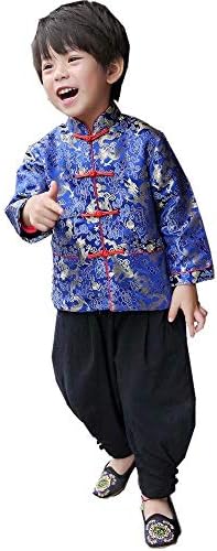 Little Boys Dragon Tang Coat Long Sleeve for Festival