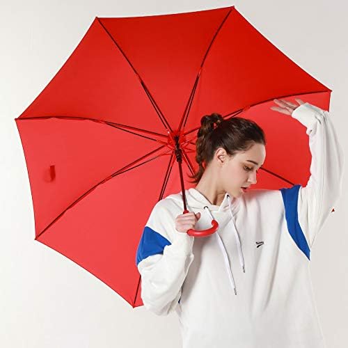 RUMBRELLA UV Stick Umbrella Auto Open UPF 50 with J Hook Handle 51IN
