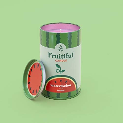 Watermelon Fruit-Scented Soy Candle in Vibrant Tin