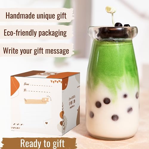 UPFLICK Matcha Honeydew Boba Candle Gift 1