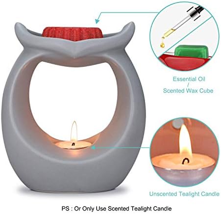 STAR MOON Owl Tealight Wax Warmer with Aromatherapy