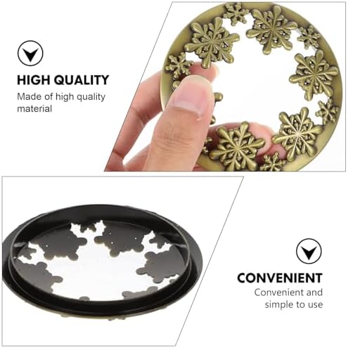 Luxshiny Snowflake Candle Lid Metal Cover