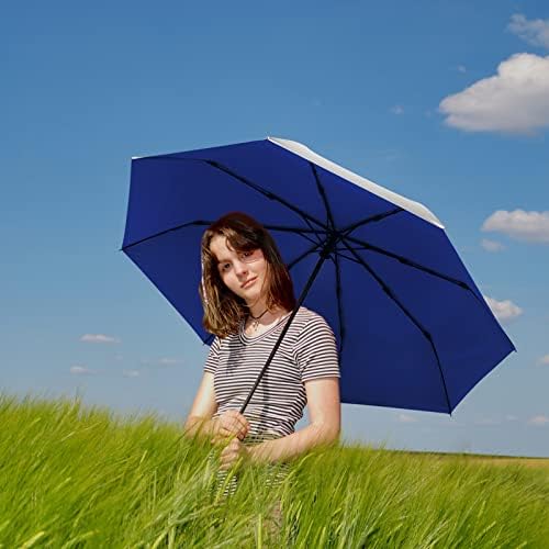 G4Free UPF 50 Windproof Travel Umbrella 42 Inch Auto Open Close