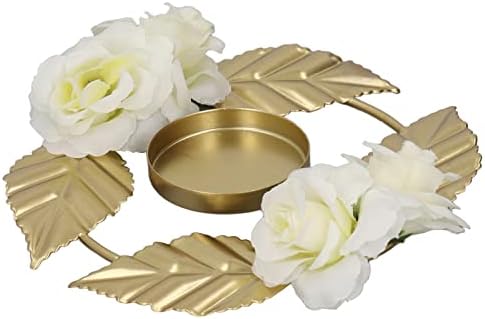 TITA-DONG Iron Golden Rose Candle Holder