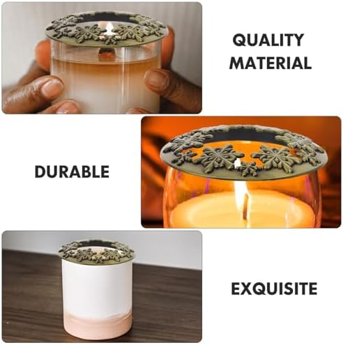 Luxshiny Snowflake Candle Lid Metal Cover