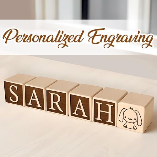 Custom Name Wooden Blocks for Nursery Room