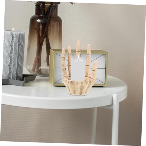 VOSAREA Gothic Skeleton Hand Candle Holder