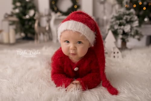 Handmade Santa Claus Baby Outfit 2 Piece